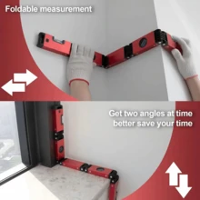 5-Section Folding Level Ruler, 720mm Total Length, Flexible Bending, Easily Adapts To Stairs, Corners, Irregular Curved Surfaces And Other Scenarios Where Ordinary Level Rulers Are Difficult To Measure. Equipped With 4 Sets Of Leveling Bubbles, Supports 45°, 90°, 180° Multi-Angle Precise Detection, High-Precision Reading Of ±0.5mm/M. The Ruler Body Is Made Of Aluminum Alloy Material, Durable And Shock-Resistant, With Built-In Strong Magnetic Suction - Multicolor - View 12