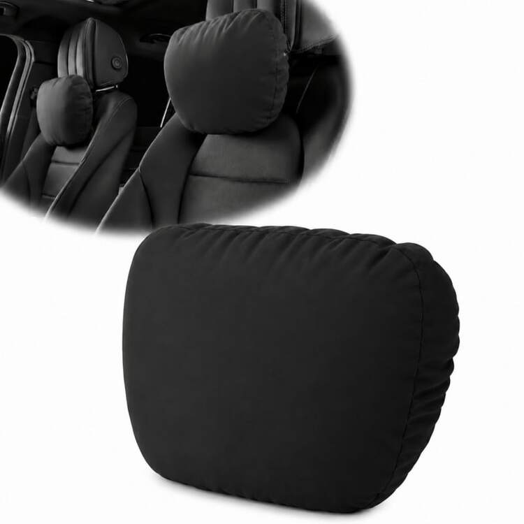 H&R Car Headrest Pillow Neck Support Cushion Ergonomic Driving Comfort Pad - Black - View 1