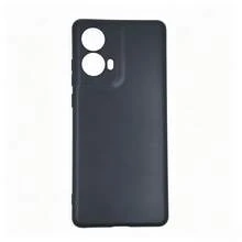 Matte Black Fingerprint-Free Phone Case For Moto Series Anti-Slip Grease Resistant Flexible TPU Shell With Raised Camera & Screen Edge Shock Absorbing Precise Cutouts Full Body Protection - Black - View 3