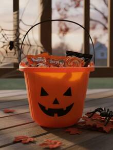 Halloween Pumpkin Bucket Candy Basket Halloween Decoration Halloween Party Favors - 桶 - 15x19cm - 查看 5