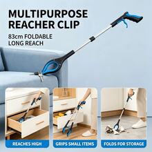 1pc Lightweight Telescopic Reach Grabber With Comfortable Grip - Durable Plastic Claw, Picks Up Items, Perfect For Pregnant Women, Outdoor Litter Collection And Home Cleaning, Home Cleaning Tool | Functional Grip | Comfortable Handle, Foldable, Easy Storage - 1 Unit - View 6