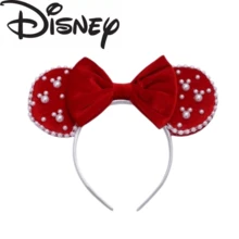 Disney Pearl Minnie Ears Headband, Holiday Bow Pearl Hair Hoop For Park Valentine Party - Multicolor - View 10