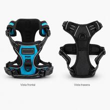 PAWDLE Adjustable Padded Double Dog Harness With Two Hooks, 1 Random Color Nylon Leash With Easy Control Handle, 4 Colors And Sizes S, M, L, XL, Anti-Pull Dog Harness With 2 Leash Clips, Adjustable Padded Pet Vest - Black - View 6