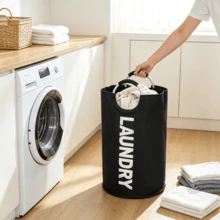 1pc 92L Extra Large Portable Fabric Laundry Basket, Foldable Design, Sturdy Thickened Handheld Laundry Bucket, Multi-Scenario Storage Bin, Suitable For Clothes, Toys, Miscellaneous Items, Home Decor #Laundry Basket #Home Storage #Clothes Organization #Bathroom Storage #Foldable Storage Bin - Multicolor - View 2