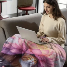 1PC Flannel Blanket, Summer Blanket, Bed Blanket , Blankets For Camping, Blanket For Beach, Throw Blanket, Multi-Use Blanket Soft , Cooling Blanket - Blanket - View 5