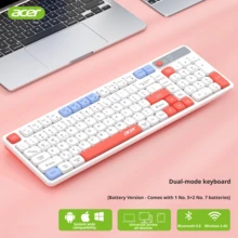 Acer Tablet Keyboard Wireless Bluetooth Dual-Mode Keyboard And Mouse Set Rechargeable Laptop Desktop Computer Office Gaming Mechanical Feel Keyboard IPad Android MAC Phone Tablet Universal - Charging Version - With Display Screen [Single Keyboard] - View 6