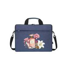 14 Inch Laptop Bag Briefcase With High Heel And Flower Pattern, Adjustable Comfortable Shoulder Strap, Suitable For College, Daily Commute, Office, Durable Handle Multifunctional Shoulder Bag, Unisex Laptop Bag, Meaningful Gift For Back To School Season - Rectangle - View 6