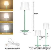 LED Wireless Touch Bathroom Table Lamp, USB-C Interface, Sensitive Touch Switch, 3 Color Light/Stepless Dimming, Portable Night Light, Room Decor, Detachable 3-In-1 Function, Modern Design, Suitable For Living Room/Bedroom/Children's Room/Bathroom/Bar Decor, Ideal Holiday Gift - Desk Lamp - View 17