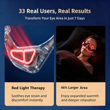 Revitaleyes Microcurrent Eye & Face LED Red Light Beauty Device, Red Light Therapy Massage Glasses For Under-Eye Revitalization, Advanced Eye Massager To Remove Eye Wrinkles, Relieve Eye Fatigue, Fade Dark Circles And Relax Eye Pressure - Black - View 5