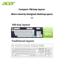 Acer Tablet Keyboard Wireless Bluetooth Dual-Mode Keyboard And Mouse Set Rechargeable Laptop Desktop Computer Office Gaming Mechanical Feel Keyboard IPad Android MAC Phone Tablet Universal - Charging Version - With Display Screen [Single Keyboard] - View 10