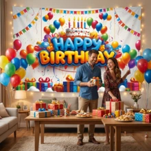 1pc Vibrant Birthday Banner, Multi-Functional, Suitable For Indoor And Outdoor Use, Perfect For Birthday Celebrations And Occasions, Ideal For Display And Decoration Of Birthday Parties - Multicolor - View 3