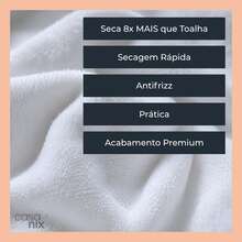 Kit 2 Toucas Pós Banho Em Microfibra Jolitex Seca 8x Mais que Toalha Comum AntiFrizz Evita Quebra Prática Branca ou Rosa - Branco e Rosa - Visão 2