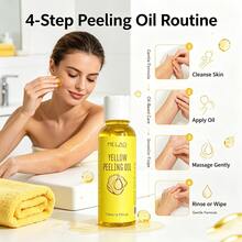 MELAO Yellow Exfoliating Oil 110ml/3.72fl.Oz, Gentle Exfoliating Body Oil, Softens Rough Skin And Removes Dead Skin Cells - 110ml - View 6