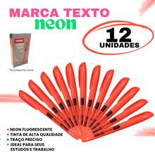 Kit 36 Canetas Marca Texto Neon Fluorescente Vighs – Cores Vivas Secagem Rápida Escolar Escritório - Conjuntos - Visão 4