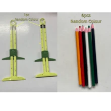 1pc High-Quality 5-In-1 Nancy Measuring Sewing Tool Kit, Includes Sliding Gauge Ruler, Markable Tool For Home Sewing, Quilting, Crafts - Durable Materials, Measurement Guide Markings, Multi-Function Sewing Accessories - Green - View 12