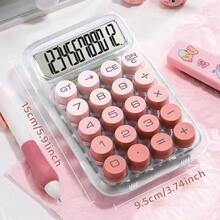 Colorful Gradient Calculator, 12-Digit Large Screen, Cute Mechanical Buttons, Suitable For School, Office And Home Finance - Fern Mist - View 2