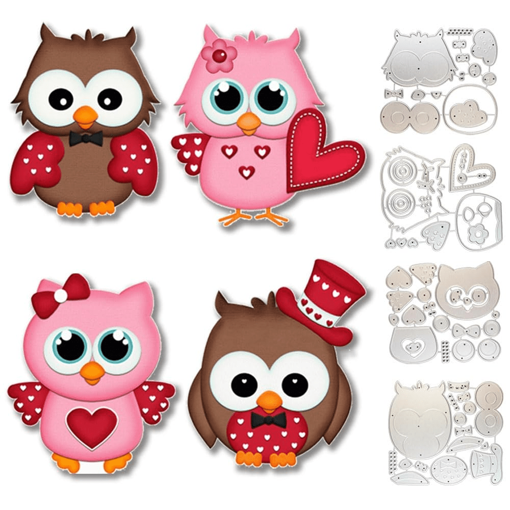 Troquel de búho lindo, para decoración de álbum de scrapbooking DIY y troqueles de papel para relieve, para plantillas de elaboración de tarjetas