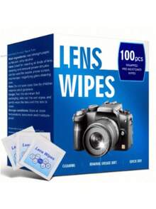 100pcs Disposable Lens Cleaning Wipes, Suitable For Glasses, Fashion Eyewear, Phone Screens, Electronic Products And Camera Lenses - Multicolor - View 2