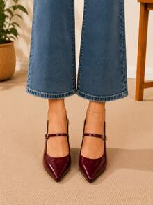 Women Pumps - Burgundy - View 5