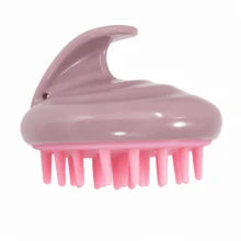 1pc Soft Silicone Shampoo Brush, Dry & Wet Use Scalp Massage Brush, Deep Cleaning Exfoliating Stress Relief, Handheld Shower Brush, Suitable For Home Bathing, SPA, Travel, Unisex For Adults, Students And Children - Multicolor - View 8