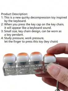Caramel Bread Shaped Keychain, Mechanical Keyboard Switch Tester, Keychain, Desktop Decoration, Mobile Phone Charm, Creative And Interesting Office Decoration, Unique Gift Selection - Multicolor - View 10