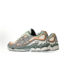 ASICS Gel-NYC Sneakers - Authentic Unisex Retro Lifestyle Running Shoes | Viral 2026 Sportstyle Urban Trainers | Premium Gel Technology Cushioning | Durable Suede & Mesh Performance Footwear | Classic Comfort Daily Sneakers - Grey Orange Green - 查看 4