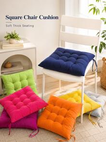 Soft Breathable Modern Square Seat Cushion, Comfortable Dining Chair Pad, Suitable For All Seasons, Fashionable Home/Office/Dining Chair Cushion, Bohemian Style Floor Mat/Tatami Seat Cushion, Multi-Functional Seat Pad - one-size - View 2