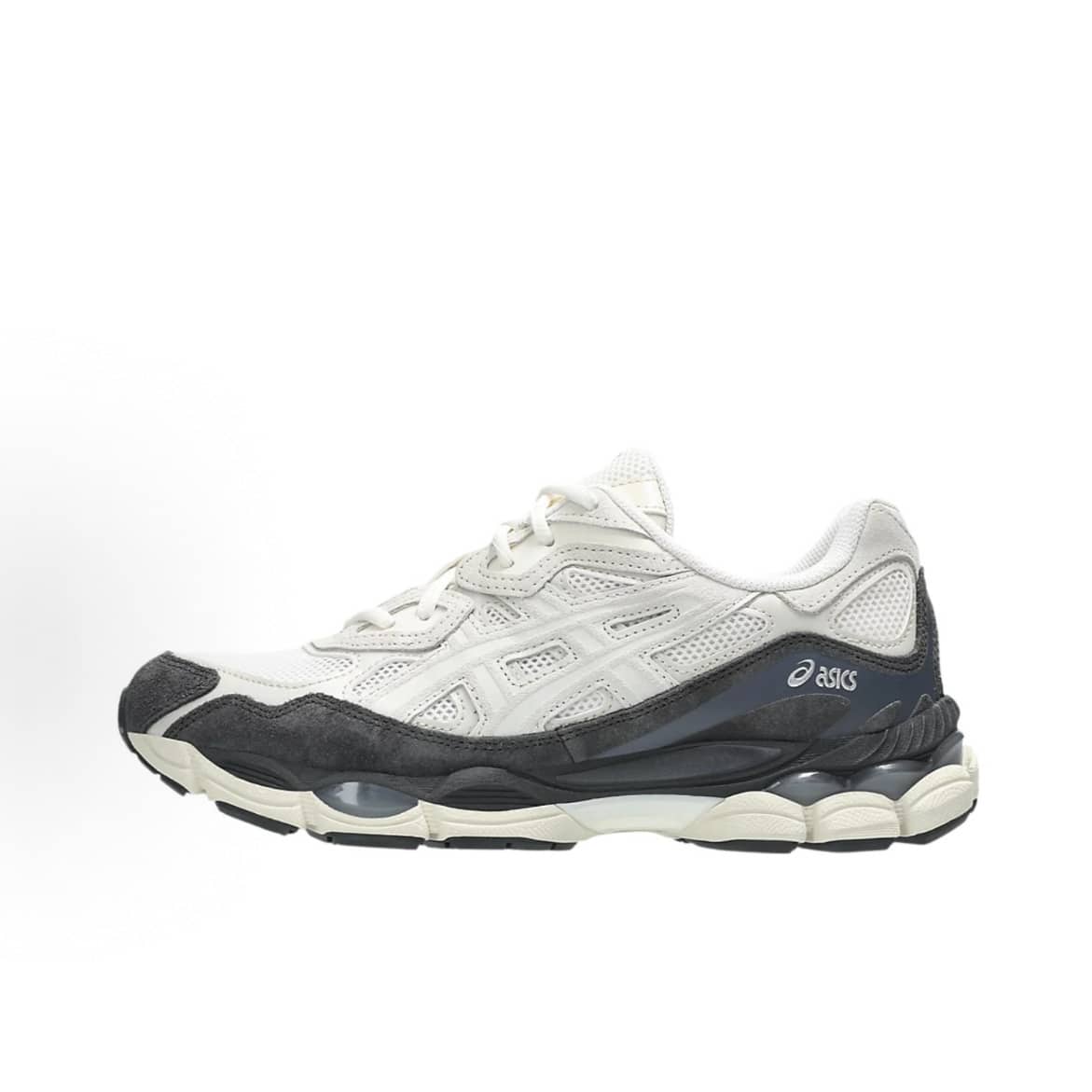 ASICS Gel-NYC Sneakers - Authentic Unisex Retro Lifestyle Running Shoes | Viral 2026 Sportstyle Urban Trainers | Premium Gel Technology Cushioning | Durable Suede & Mesh Performance Footwear | Classic Comfort Daily Sneakers - 白色 深灰色 - 查看 1