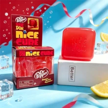 1pc Realistic Jelly Transparent Cube Squishy Toy, TPR Soft Rubber Material, Q-Bounce Watery Stress Relief Toy - Multicolor - View 7