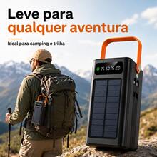 Power Bank de 50000mah Solar Turbo Carga Rápida Portátil Grande c Tela Digital - cor - Visão 7