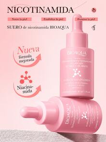 Serum Niacinamida Bioaqua Aclarante Antiacné, Suero Aclarante con Niacinamida BIOAQUA de Marca Privada OEM, 30 ml, Corrector de Manchas Oscuras, Aclarador de Piel, Cuidado Facial - Rosa - Ver 1