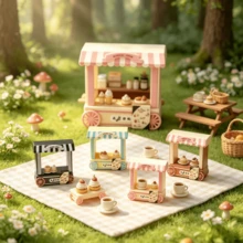 Cartoon Realistic Food Toy Bread Miniature Baking 4-Color Coffee Truck, Miniature Scene DIY Decoration Accessories, Dollhouse Ornament, Display Model, Photography Prop, Scene Arrangement Prop - Multicolor - View 2