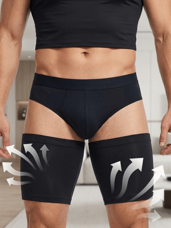 1 paire de manchons de cuisse anti-friction, bandes de jambe anti-frottement invisibles, bandes de protection de l'intérieur de la cuisse antidérapantes, accessoires de sous-vêtements confortables