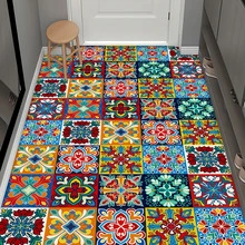 30pcs Bohemian Style Ceramic Tiles Wall Decor - PVC Floor And Wall Tiles, Multi-Color Backsplash Stickers, Suitable For Bathroom, Floor, Furniture, DIY Decorative Self-Adhesive Wallpaper - 30pcs - View 12