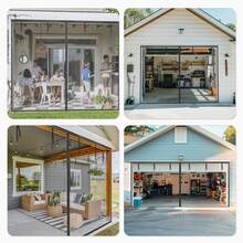 12*7 Ft Extra-Large Magnetic Garage Door Curtain, Thickened Breathable Fabric, Insect And Dust Resistant, Protects Privacy, Easy To Install, Durable, Suitable For Garages, Outdoors, Patios, And Entrance Doors. - 12 X 7 Ft - View 6