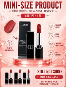 Dior Charm 唇膏 (Satin 720, 1.5g/3.5g)，持久顯色、不暈染、高顯色度、不乾澀、保濕配方，緞面質地，適合初學者 - 緞光720 - 查看 6
