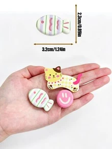 10pcs Cute Kitten Shoe Charms, PVC Detachable Decor, Perfect For Secondary Outfit Styling, Ideal Gifts For Friends, Classmates, Sisters & Lovers, - Multicolor - View 5