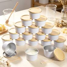 HIZTGHC 10pcs With Lids Candle Iron Cans, Smooth White Iron Candle Containers, Suitable For DIY Candle Gifts, Ideal Containers For Making Customized Souvenirs For Weddings, Bridal Showers And Birthday Parties - Cupcake Liner - View 7
