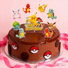 bandai 生日蛋糕裝飾套組，生日快樂插牌裝飾，動漫迷節日派對杯子蛋糕與蛋糕佈置裝飾角色插卡 - 彩色 - 查看 3