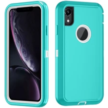 防震、防刮、全包式保护手机壳，耐用三合一保护套，适用于、Galaxy、荣耀及其他智能手机 - 水藍白 - 查看 24