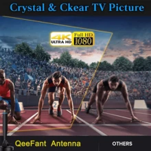 Antena digital de TV de alta definición 2026 - Alcance de 150 millas, compatible con 4K y 1080P, uso en interiores/exteriores con amplificador y potenciador de señal - Compatible con HDTV, DVB-T2, DTMB, ATC, ISDB-T, ATSC, DAB/FM, minimalista y duradera - Negro - Ver 7