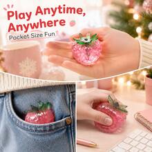 1pc 3D Realistic Transparent Strawberry Squeeze Toy, Super Soft Jelly Stress Relief Toy, Portable Pocket-Sized Sensory Toy For Anxiety Relief, Suitable For Students, Office Desk, Christmas, Holiday, Birthday Party, Healing Novelty Gift - Multicolor - View 9