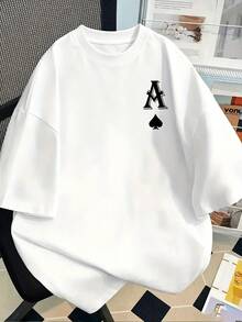 Men's Casual Slim Fit Round Neck T-Shirt, Suitable For Commuting - 魏斯 - 查看 1