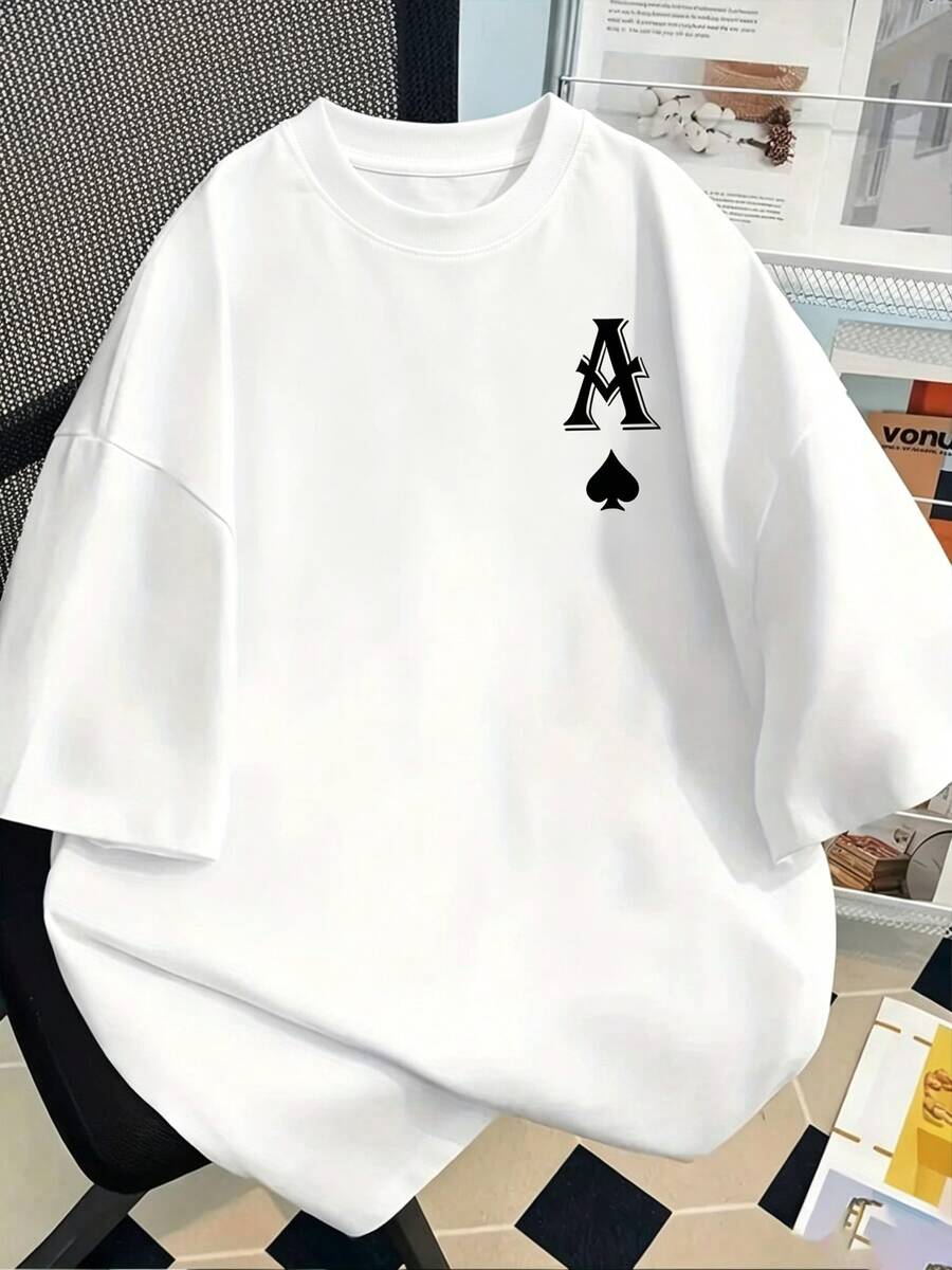 Men's Casual Slim Fit Round Neck T-Shirt, Suitable For Commuting - 魏斯 - 查看 1