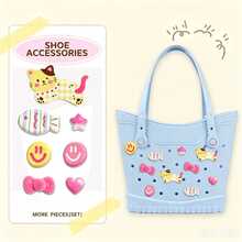 10pcs Cute Kitten Shoe Charms, PVC Detachable Decor, Perfect For Secondary Outfit Styling, Ideal Gifts For Friends, Classmates, Sisters & Lovers, - Multicolor - View 7