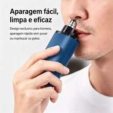 Nose, Ear, And Face Hair Trimmer/Epilator - Portable, Rechargeable Electric - azul - Ver 6