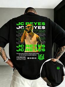T-Shirt mit Rap-Muster für Herren, hochwertige Harajuku Pop-Musik und Hip-Hop T-Shirt, atmungsaktiver und leichter Streetwear-Freizeitstil, neues T-Shirt 2026 - Schwarz - Übersicht 14