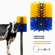 Livestock Scratch Brush Set, Horse Scraper, Full Body Massage Brush Set, Suitable For Feeding Horses, Cows, And Goats, Relieves Back Itching For Livestock, Horse Itch Relief Massager, Can Be Installed On Trees, Fences, And Posts - Yellow and Blue Horse Brush Set (Assembly Accessories Included) - View 8