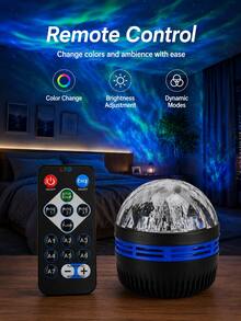 Creative Aurora LED Galaxy Projector Light, Dynamic Starry Night Glow, USB Powered Space Atmosphere Lamp With Stunning Nebula Effect, Romantic Decor For Bedroom, Living Room, Game Room, Party, Birthday, Family Gathering And Holiday Gift - Multicolor - View 5