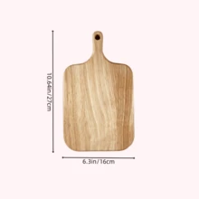 1pc Solid Oak Wood Cutting Board, Wooden Board, Kitchen Decor, Kitchen Utensils, Easy To Clean Rolling Pin, Suitable For Kitchen Countertop, Meat, Fruit, Vegetable, Bread And Baking Supplies Cutting Board, Also Can Be Used As Serving Tray, Add Home Happiness, Great Gift, Housewarming Gift, Birthday Gift, Kitchen Masterpiece - View 9